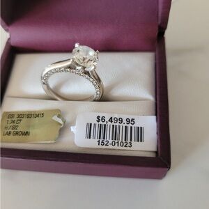 H&M Silver Ring with Clear Gemstone